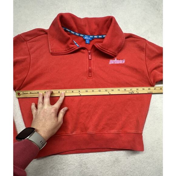Prince Pickleball Womens Size Medium Crop Pullover Sweatshirt Power Orange Red - Picture 5 of 7
